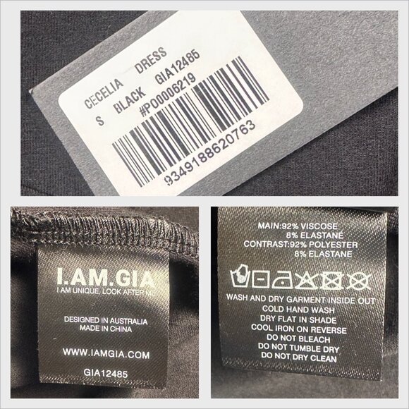 I.A.M.GIA Cecelia Black Halter Mini Dress S Side Slits Feminine Whimsy Grunge - Picture 11 of 12